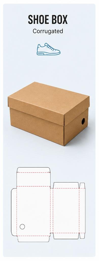 Shoe Box corrugated packaging style
