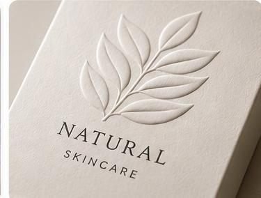 Raised white embossed packaging texture