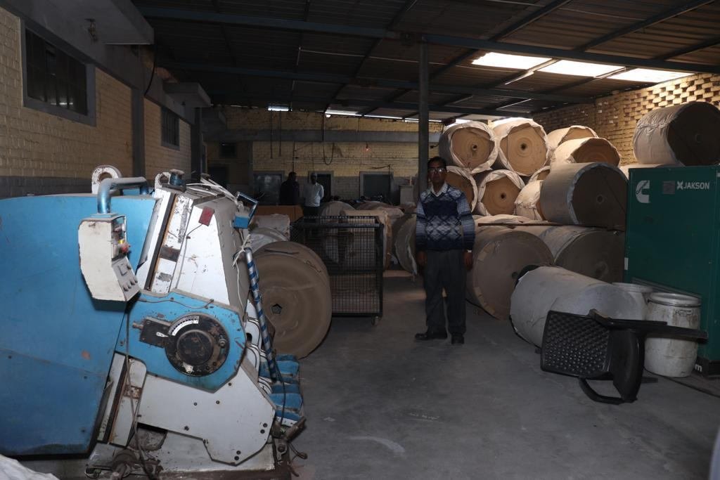 Paper rolls and manufacturing storage inside Boxxcut